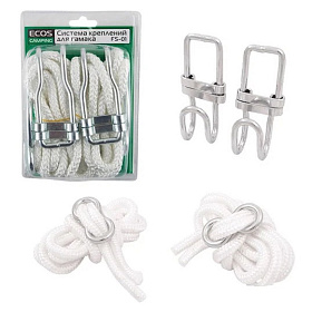 Система креплений для гамака FS-01 (2 веревки, 2 крючка, 2 стопора)