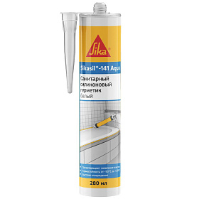Герметик силиконовый санитарный Sikasil-141 Agua белый 280мл 