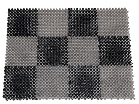 Коврик "Травка" 42х56 см черно-серый