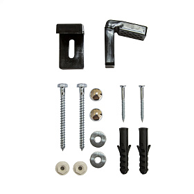 Крепление д/унитаза к полу  с угловыми кронштейнами