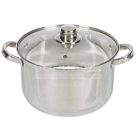 Кастрюля нерж. 6,0л. с крышкой Daniks SD-А17-24