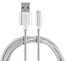 Кабель Energy ET-01 USB/Type-C, серебро   