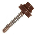 Шуруп кровельный 5,5х25мм оцинк. корич. (8017) 250 шт