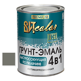 Грунт-эмаль  по ржавчине темно-серая быстросохнущая   ВИТ color  0,8 кг.