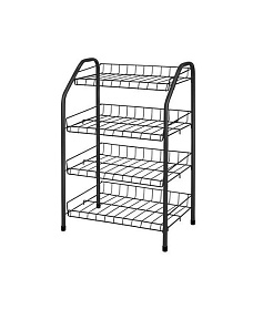 Этажерка д/обуви узк. (700х465х300) 4п чер. мат.