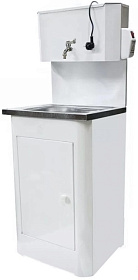 Рукомойник Дачный 500х430 белый (ЭВН-17л + мойка нерж.)