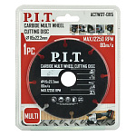 Диск отрезной по дереву для УШМ P.I.T. 115x22,2x1,2мм 3T (ACTW07-0115)