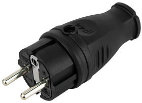 Вилка эл. прямая каучук 2Р+Е 16А 250В IР44 VKL electric