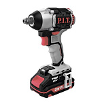 Гайковерт IMPACT аккум. бесщеточный P.I.T. PIW20H-300B/4 (20В, 300Нм, 1/2"+HEX 1/4", 1х4Ач, ЗУ,кейс)