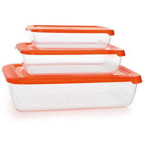 Набор контейнеров д/СВЧ и заморозки Лайт 4 пр. (0,45л+0,9л+1,9л+3,0л) С556