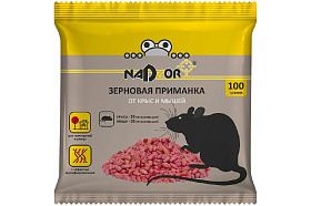Яд.хим. Зерновая приманка от мышей и крыс Nadzor 100гр