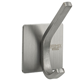 Крючок двойной высокопрочный, самоклейка без сверления, нерж. сталь