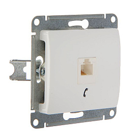 Механизм розетки телеф. 1-м СП Glossa RJ11 бел. SchE GSL000181Т