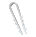 Хомут-дюбель 19-25мм.(100шт) белый для круглого кабеля