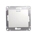Механизм выключателя 1-кл. СП Glossa 10АХ с подсветкой бел. SchE GSL000113