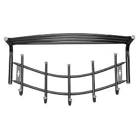 Вешалка Ника-Премиум 4 с полкой серый матовый