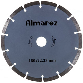 Диск алмаз.180х22,23мм отрезной, бетон сухой рез Hardcore Almarez