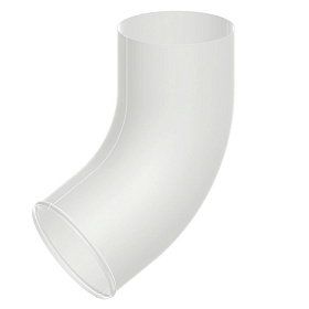 Колено сливное оцинк. @100 (RAL 9003) бел.