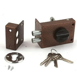 замок Накладной ЗН1-2Р ОМЕГА медь