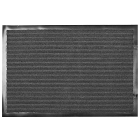 Коврик придверный 40х60см, прямоугольный, ПВХ, с ковролином, серый, Комфорт, Floor mat