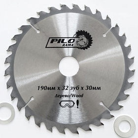 Диск пильный по дереву 190мм х32 зуб х 30/20, 30/16мм Pilorama