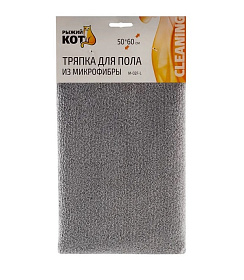 Тряпка для пола из микрофибры M-02F-L, цвет: серый размер: 50х60см