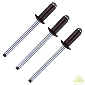 Заклепки алюм. 3,2х8 (100шт)RAL 8017 тем. корич.