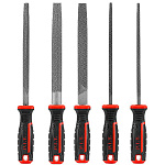 Набор напильников P.I.T. HSET03-0005 (5шт, №2, 300/200 мм, перекрестная насечка, двухкомп. рукоятка)