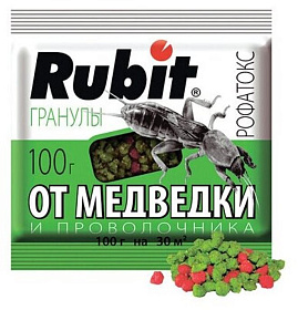 Яд.хим. Рубит РОФАТОКС от медведки+муравьи садовые 100 г.