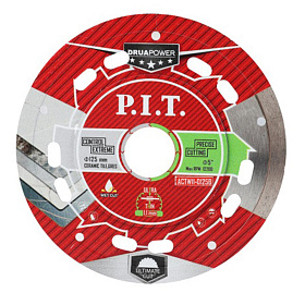 Диск алмазный отрезной ультратонкий P.I.T. DRUA ACTW11-0125B (125х22,2х1,1мм,сухой/мокрый рез)						