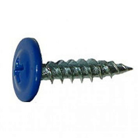 Саморез 4,2х25мм с пресс-шайбой, наконечник острый (70 шт) синий RAL5005