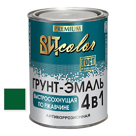 Грунт-эмаль  по ржавчине зеленая быстросохнущая ВИТ color  0,8 кг.
