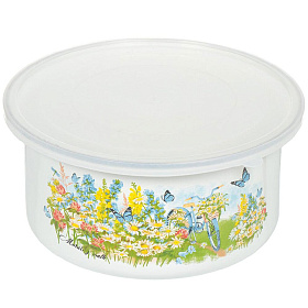 Салатник эмал. 2,5л п/э крышка 72404-112/4.03-У4