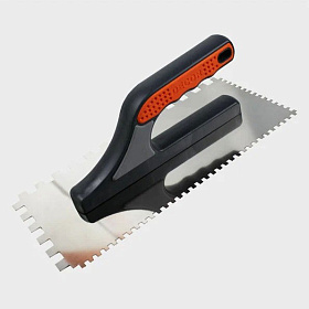 Гладилка DECOR 3К, 300х130мм, нерж., зуб 6х6мм, 8х8мм, 0,7мм