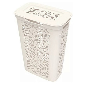 Корзина д/белья Leaves 440х275х635мм 40л молочный С49424