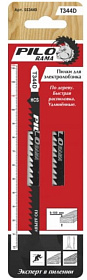 Набор пилок д/эл. лобзика Т344D 132х110мм б з/д (древ., ДСП, фанера  h=8-100мм) (2шт) Pilorama