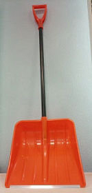 Лопата снеговая 400х400х170мм GRAIDAR ПЕРВИЧКА морозостойкая, алюм. планка, алюм. чер. и V-ручка