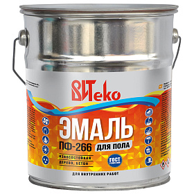 Эмаль д/пола желто-кор. ПФ 266 ВИТЕКО   5 кг.