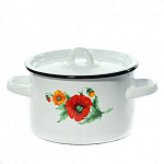 Кастрюля эмал.  1,5л 1С15с/1  с рис.