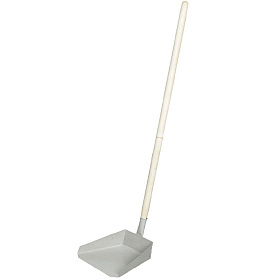 Совок для мусора метал. 19х21см, длинный вертикальный, дер. ручка