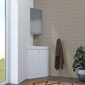 Шкаф навесной Кварц-35 угловой без подсветки