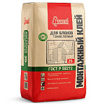 Клей СТАРАТЕЛИ монтажный для блоков тонкослойный 25 кг