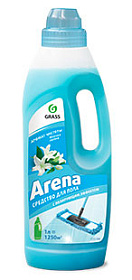 Средство д/пола с полирующим эффектом GRASS ARENA водная лилия 1л (кан.)