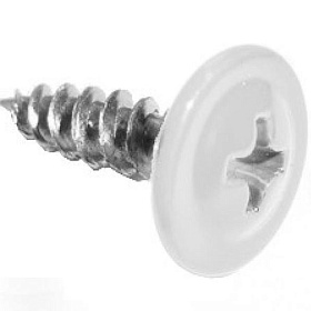 Саморез 4,2х19мм с пресс-шайбой, наконечник острый (100 шт) белый RAL9003