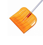 Лопата снеговая "Прайм" 500*375 мм ПОЛИКАРБОНАТ (оранжевый) с ал чер и V ручкой