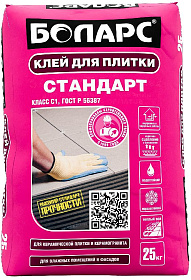 Клей БОЛАРС Стандарт д/плитки 25 кг