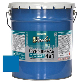 Грунт-эмаль  по ржавчине голубая быстросохнущая ВИТ color 18 кг.