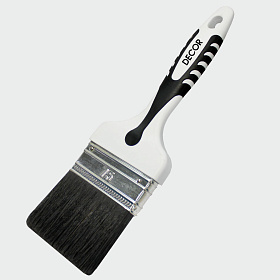 Кисть Black White для финишных работ 100х15мм, темн. ворс, 2К ручка