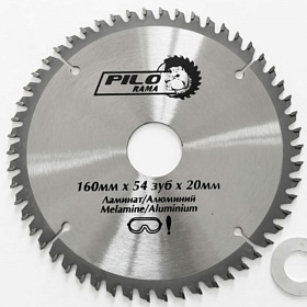 Диск пильный по ламинату и алюминию 160мм х54 зуб х 30/16мм Pilorama
