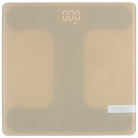 Весы напольные электронные "ENERGY" EN-421, стекло, мах 180 кг, бежевый    